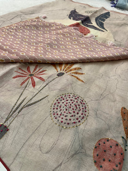 Knot Work Fancy Saree-F17