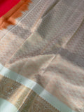 Silk Saree - Pink & Pista Green (CR21)