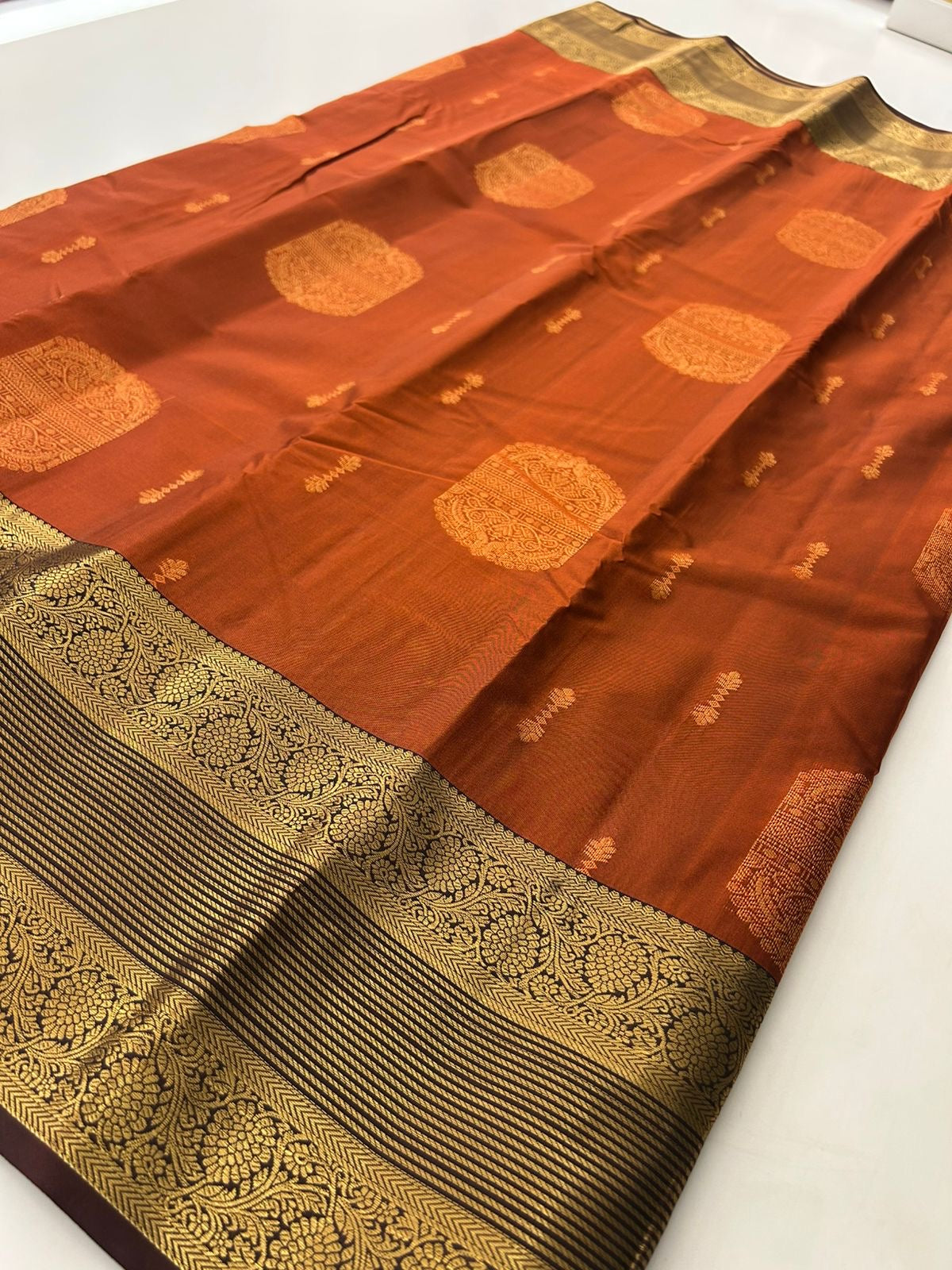 Rust Orange Silk -F12