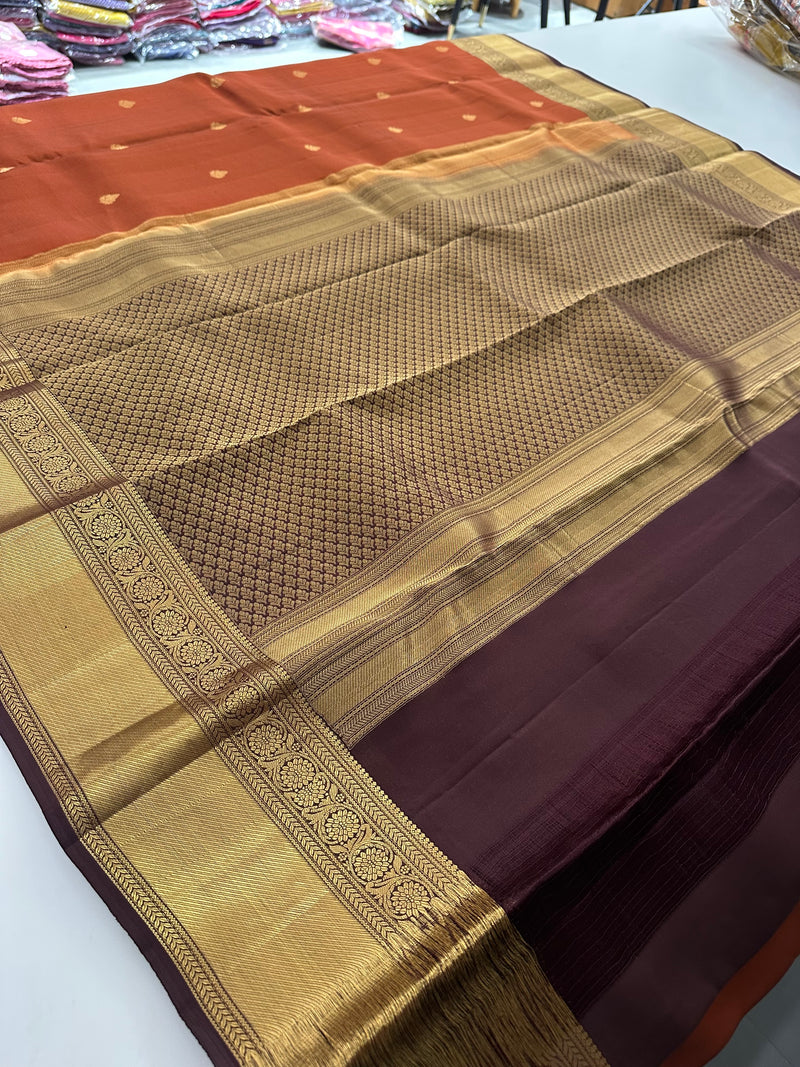 Self Kanchi Silk Sarees🌹-AU14
