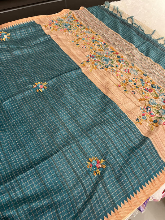 Tussar linen premium