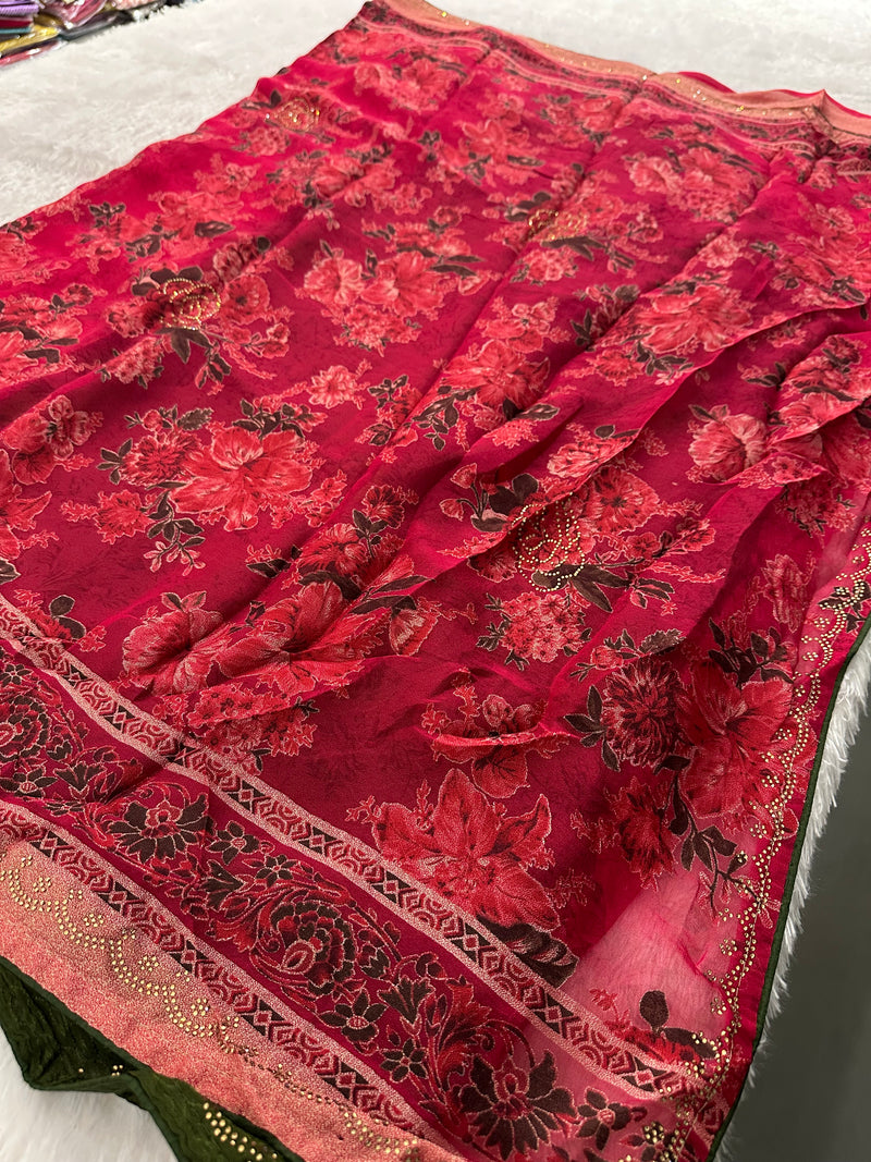 Brosso Fancy Saree New-JU10