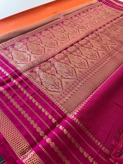 Crape Banarasi Checks Contrast