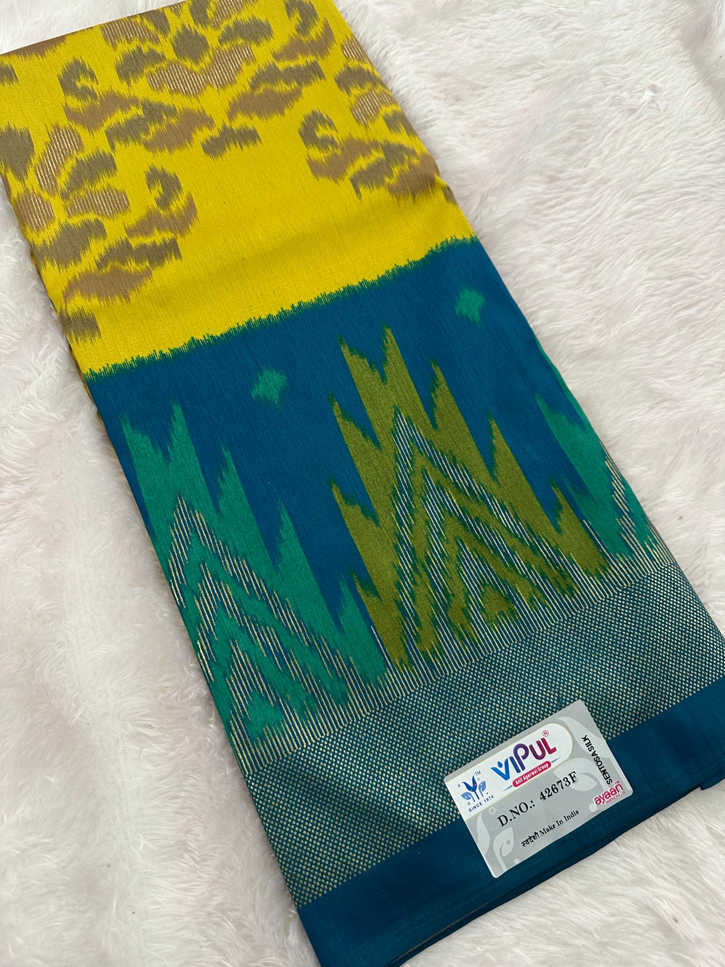 Ikkat Print Crape Chiffon-M26