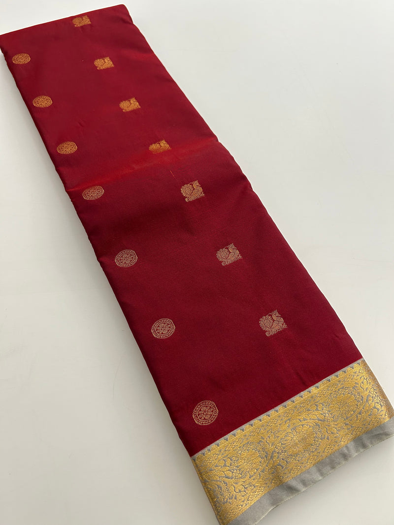 New collection in Kanchi Semi Silk sarees for Varmahalaxmi with contrast matching blouse piece-JU30