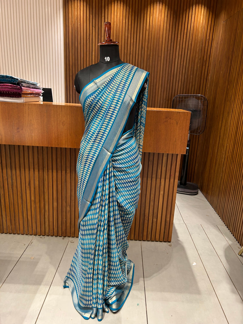 Premium daily wear printed chiffon sarees 🌹 JU26