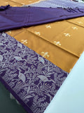 New Semi Soft silk Sarees From Kanchi in beatiful Borders-JU20