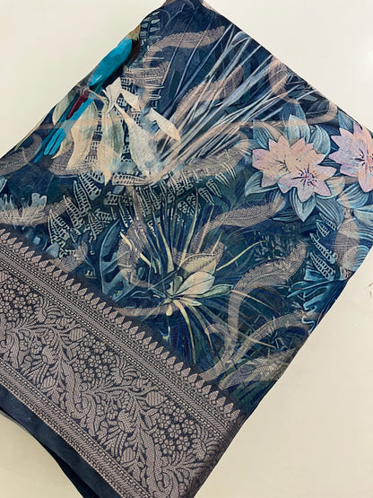 Printed Organza Saree