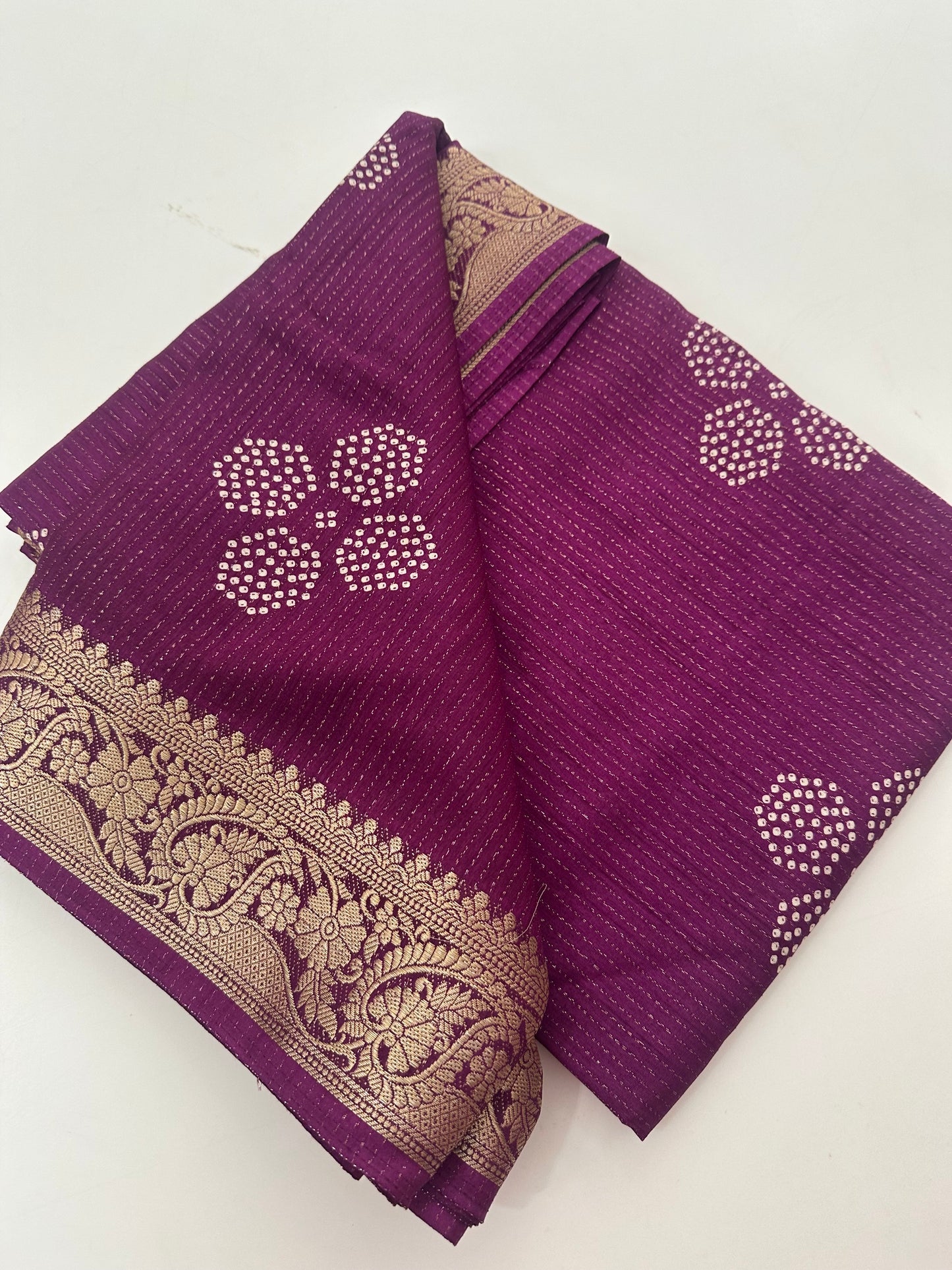 Tussar Chiffons Lines-J13