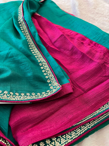 Tussar Fancy Stone Work