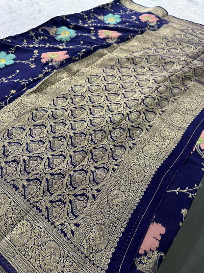 Banarasi Fancy Crape Saree -M19