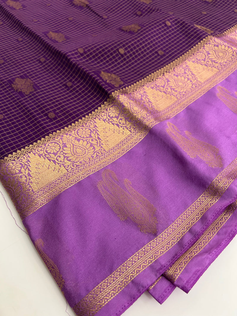 Semi Mysore Silk Saree-JU31