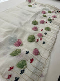 Crochet Work Organza Saree-J24