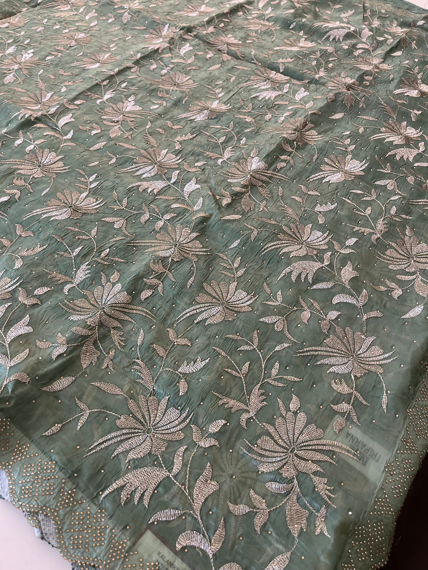 Embroidery work fancy saree