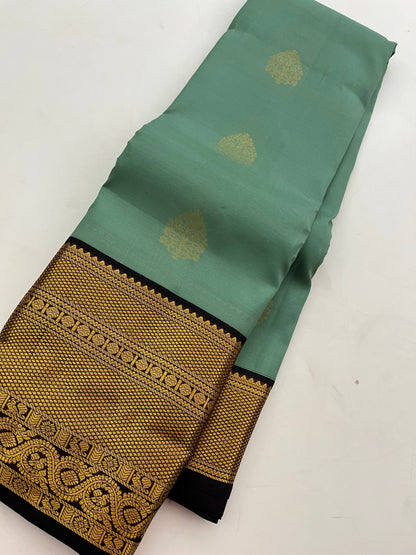 Seagreen Xsnuff Puremix silk saree