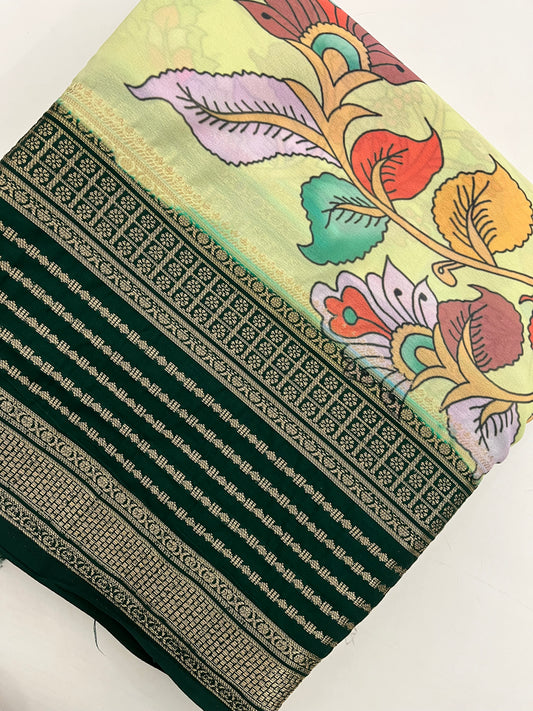 Ju10 Printed Semi Mysore Silk