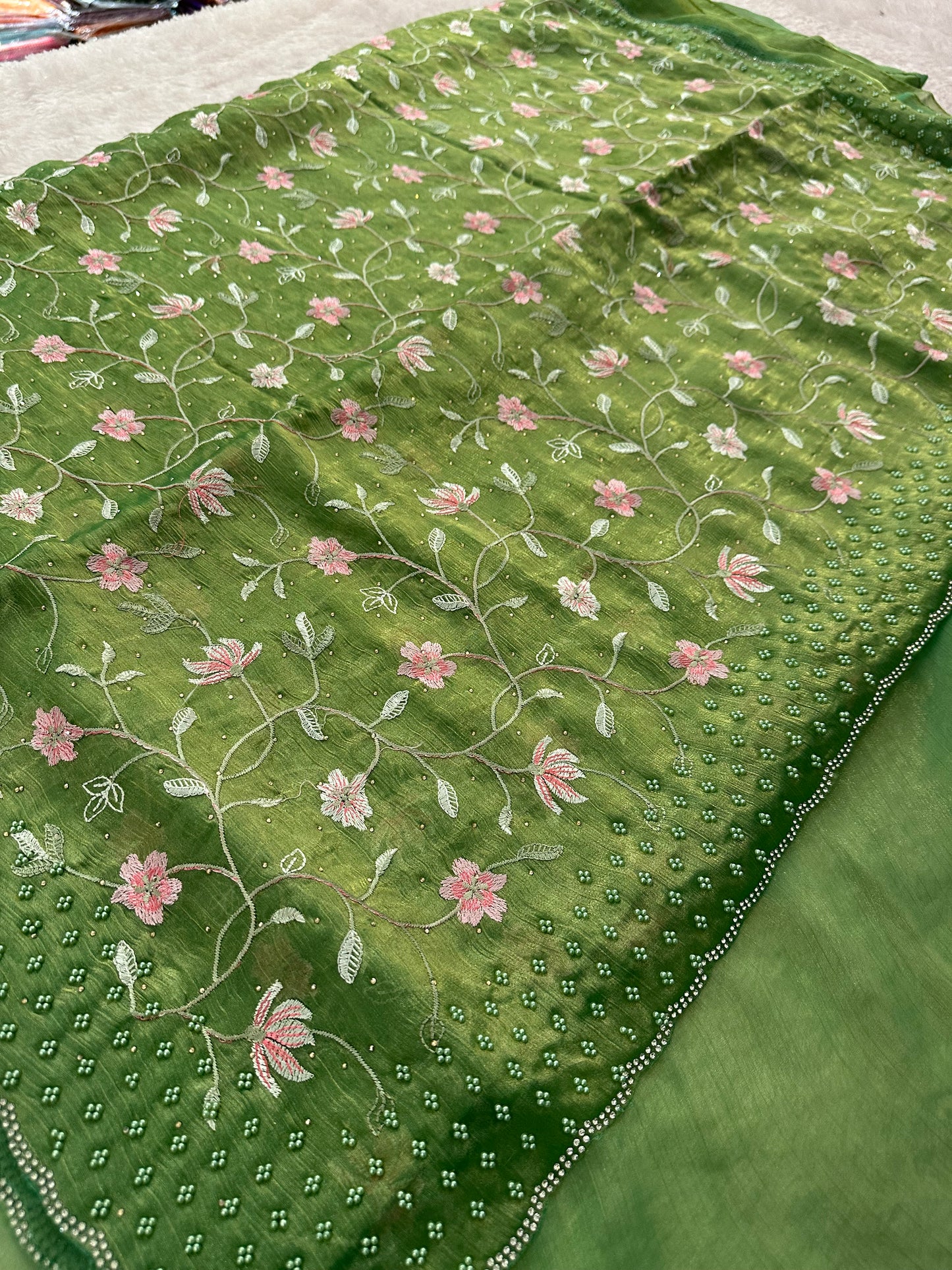 Designer Organza Full Work-M13
