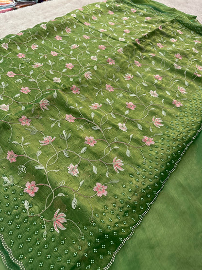 Designer Organza Full Work-M13