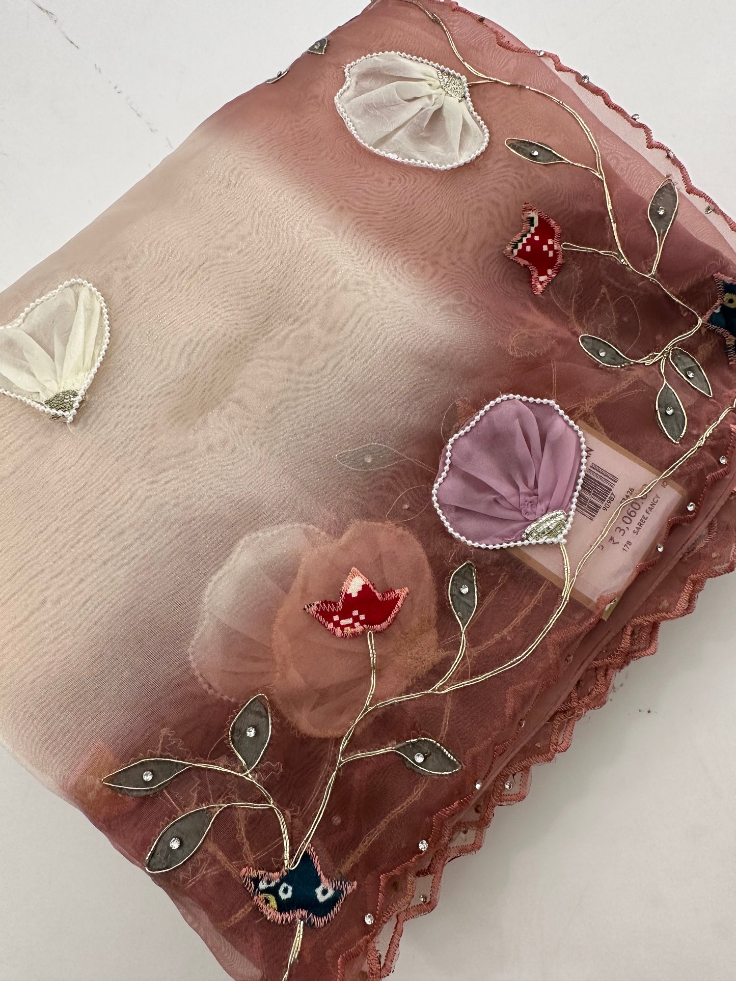Faded Organza work Fancy appliqués -M24
