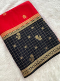 Crape Fancy Saree-JU3