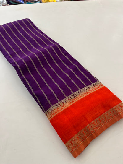 Designer crape Chinnon saree