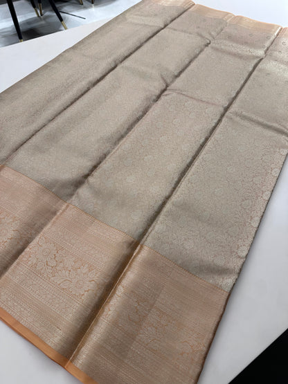 210- Pure Silk Wedding collection light peach tissue