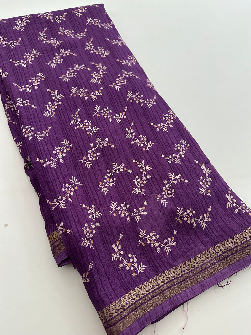 Tussar Printed Saree-JU7