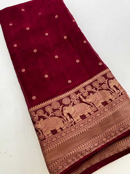 Premium Laser Chiffon Saree-M15