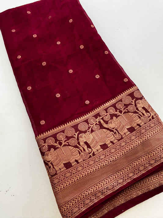 Premium Laser Chiffon Saree-M15