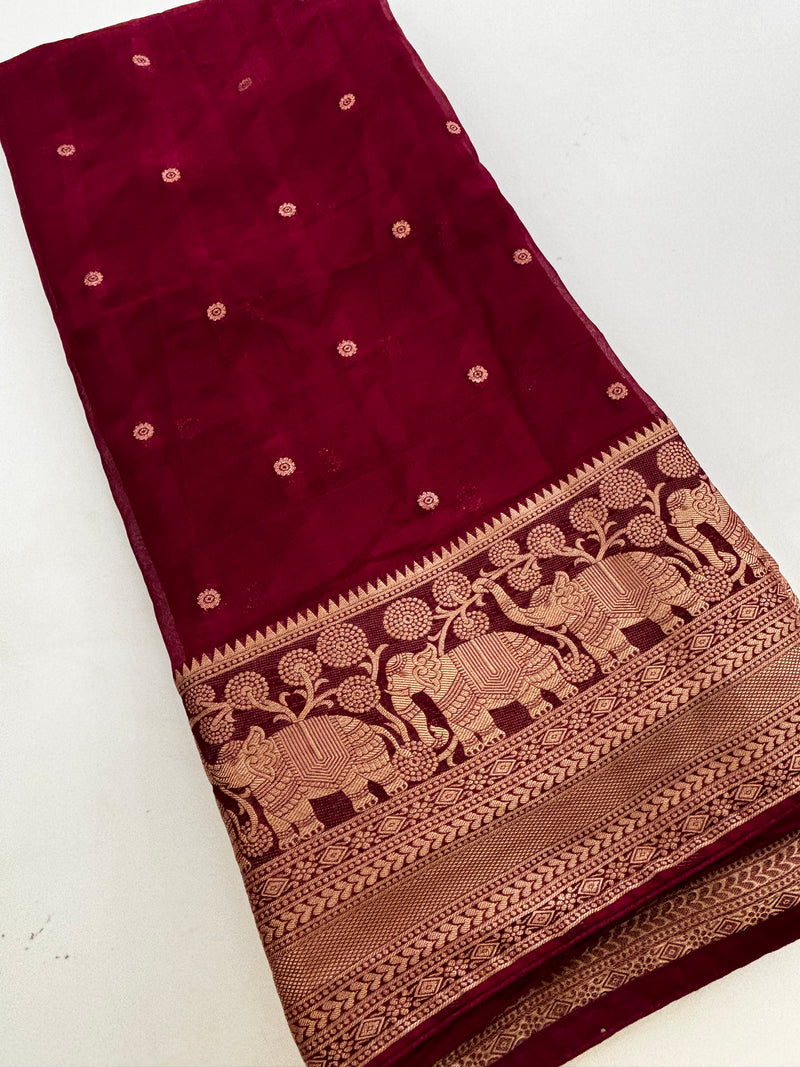 Premium Laser Chiffon Saree-M15