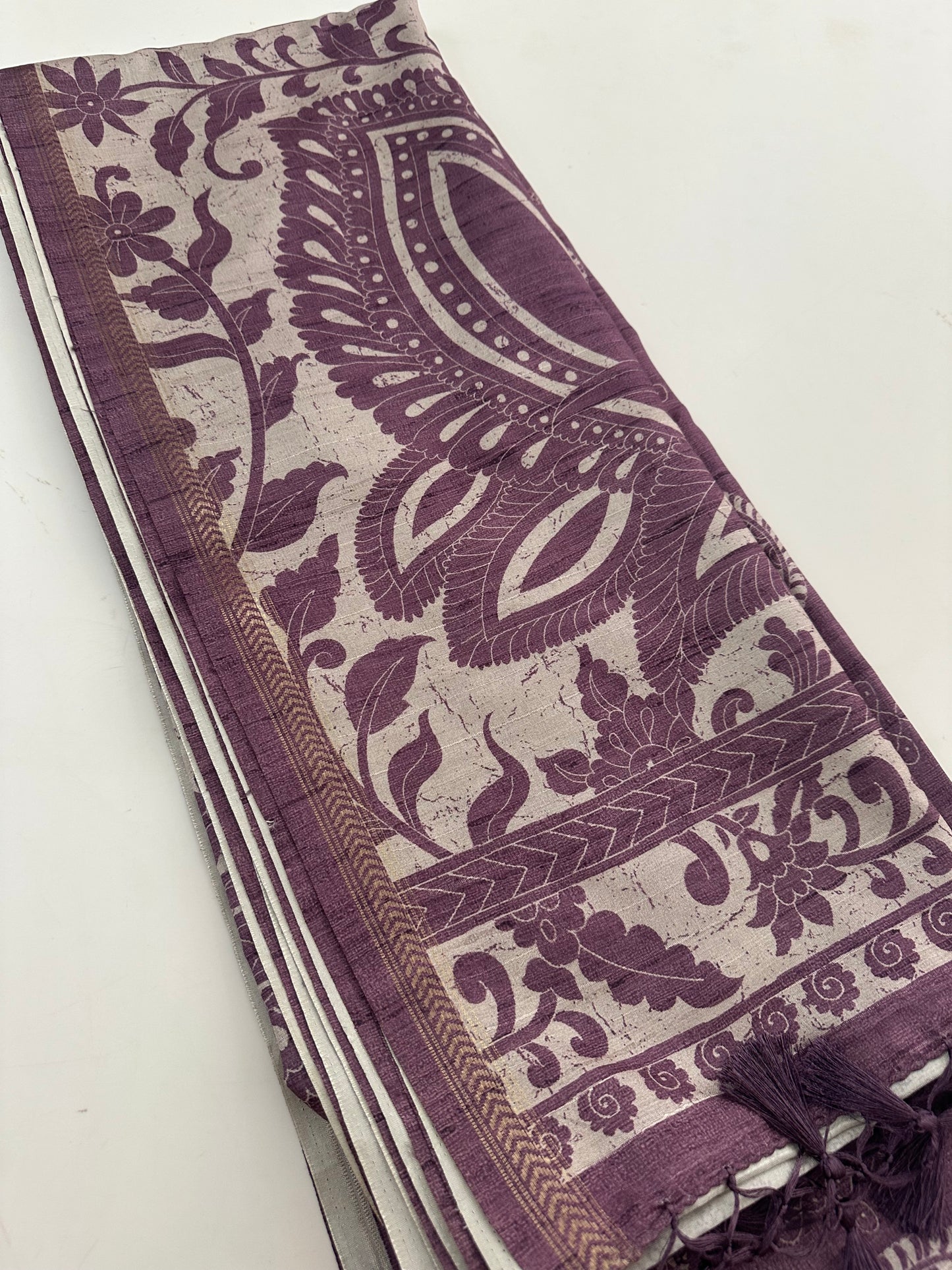 Kalamkari Tussar Printed-M26