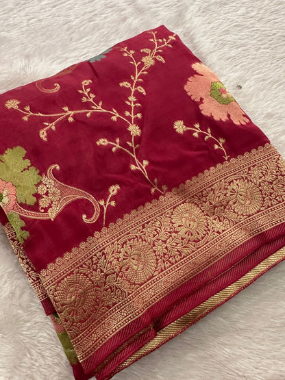 Banarasi Fancy Crape Saree -M19