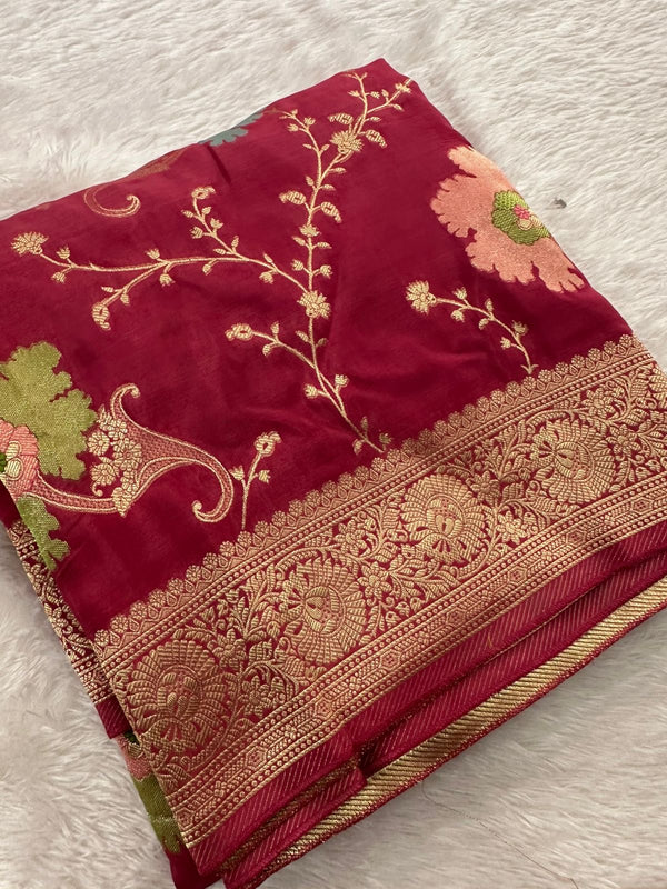 Banarasi Fancy Crape Saree -M19