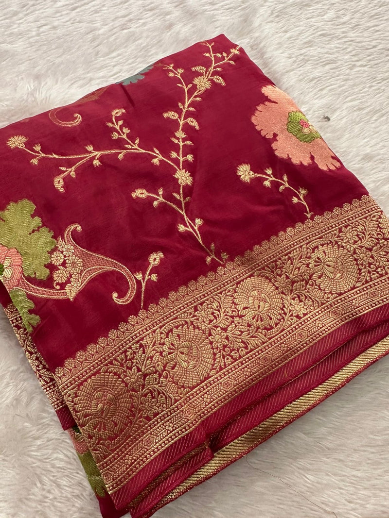 Banarasi Fancy Crape Saree -M19
