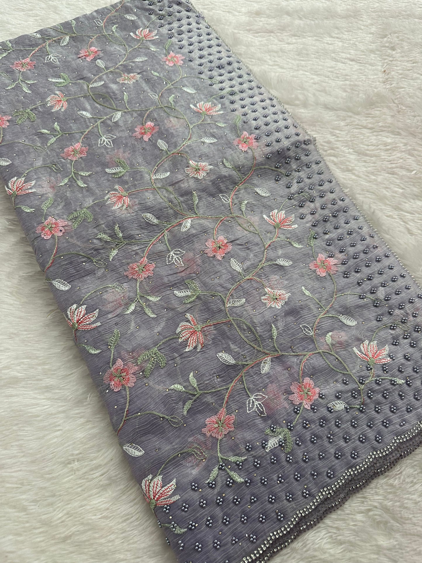 Designer Organza Full Work-M13