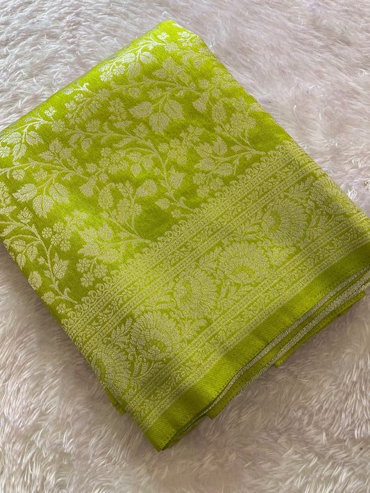 Tussar Silver Brocade