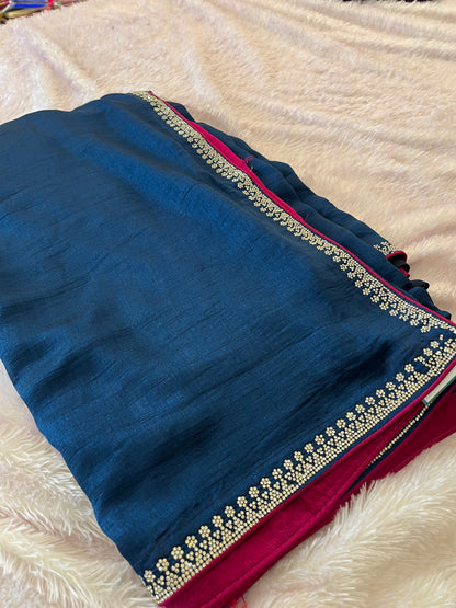 Tussar Fancy Stone Work