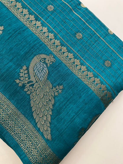 Tussar Chiffon Saree
