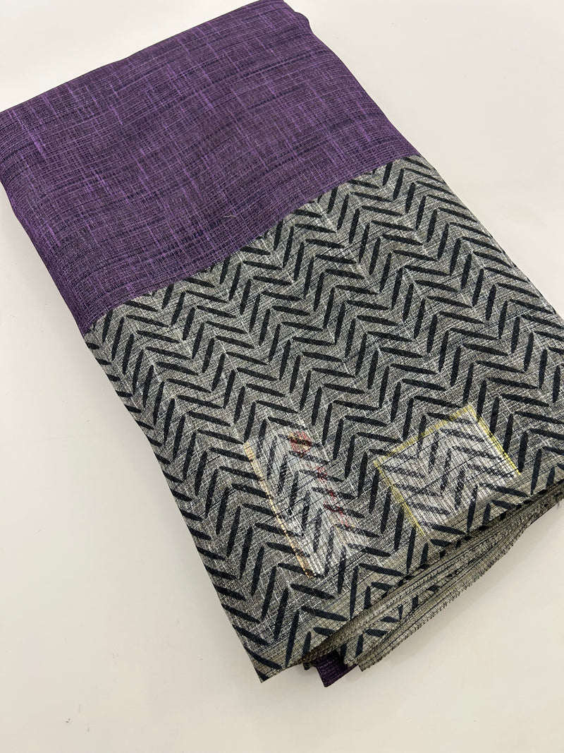 Cotton Fancy Saree-JU30
