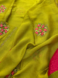 Marshmallow Chiffon Saree-AU2