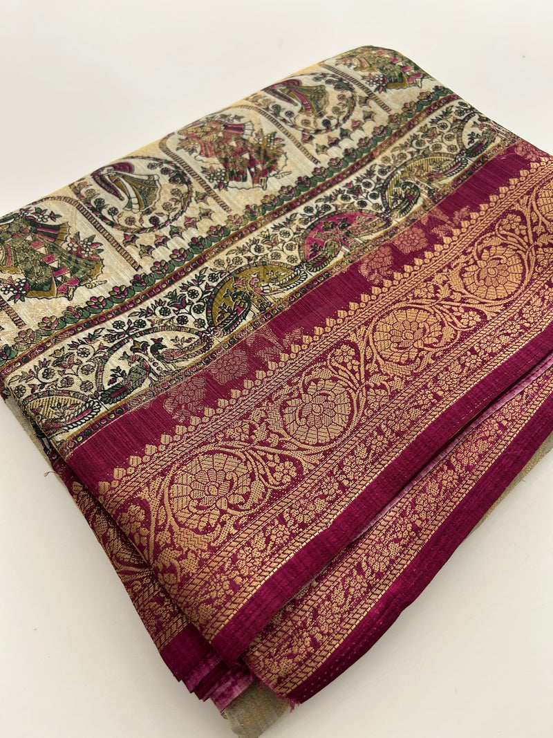 Tussar Fancy Printed -JU30