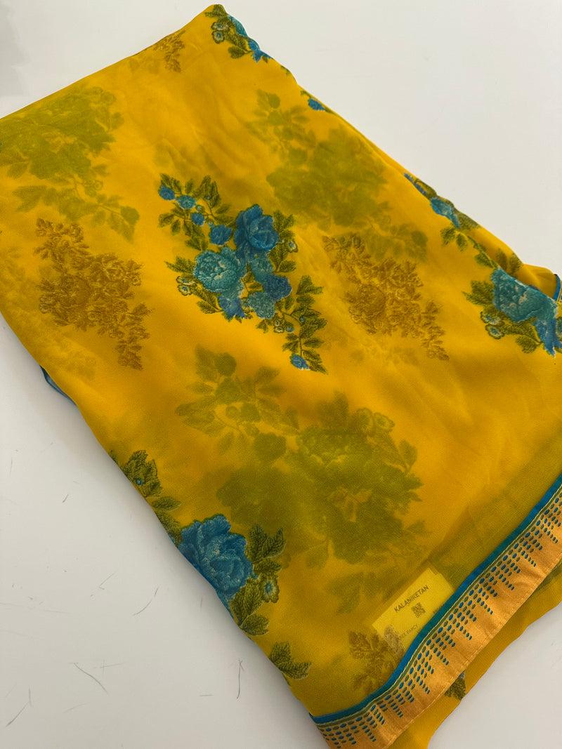 Premium floral printed Chiffons -AU4