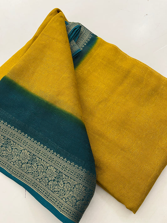 Crepe chiffon Saree