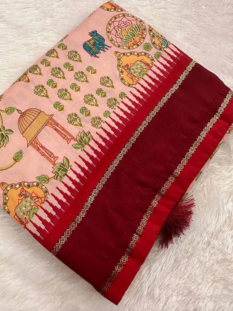 Pichwai Silk Printed-JU3