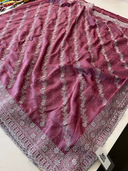 Tussar Work fancy saree-1016
