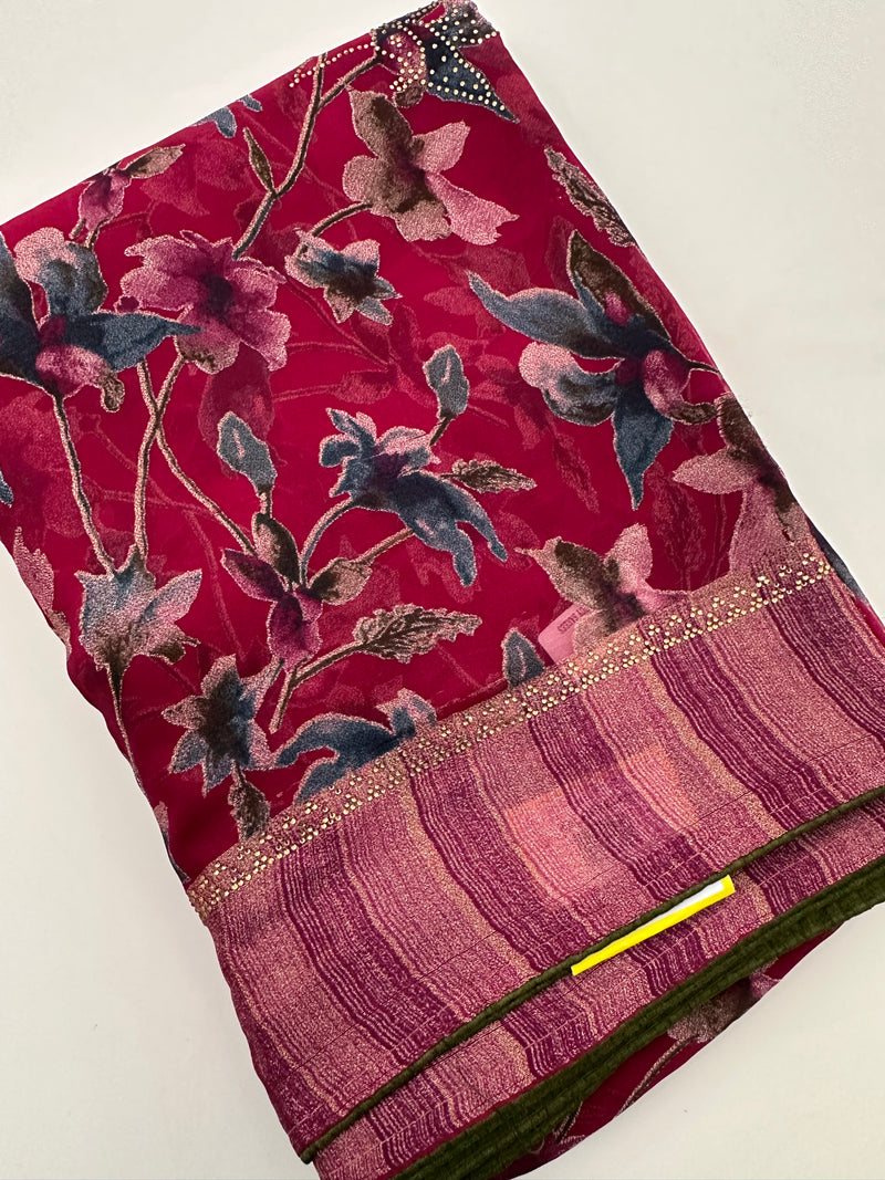 Brosso Fancy Saree New-(JU1)