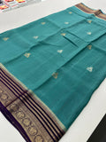 Cut Dana Work Border Chinnon Saree -AU6