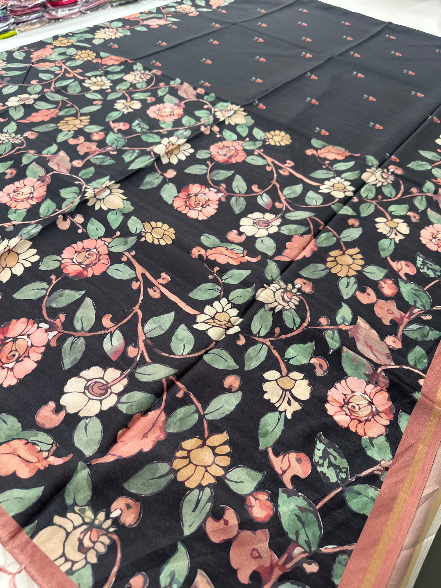 Printed Tussar Fancy-J12