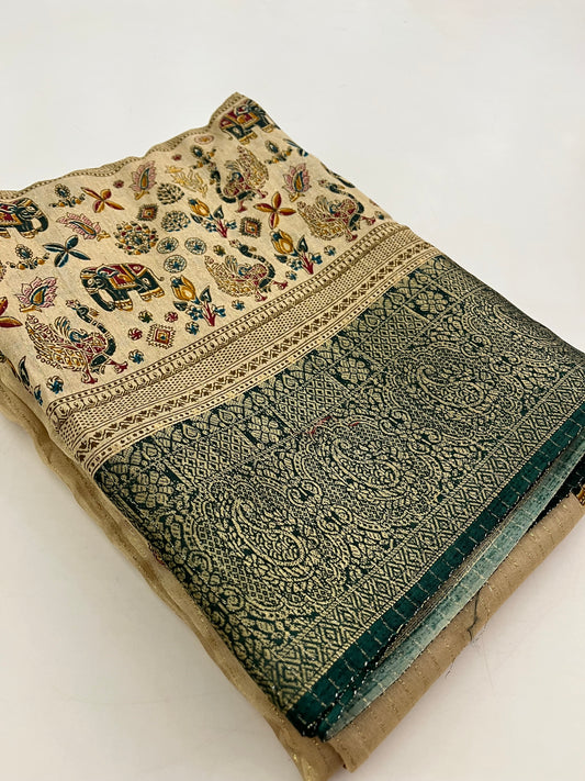 Tussar Fancy Printed
