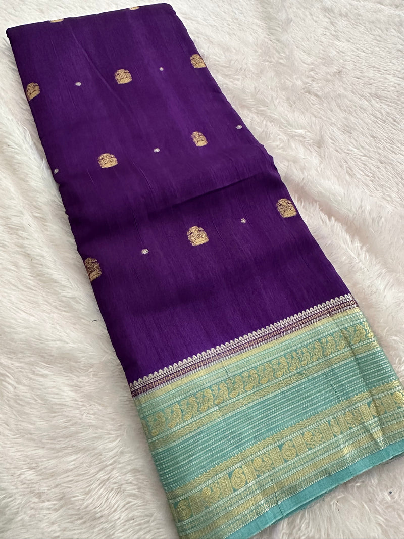 Fancy Tussar Silk Saree-JU13